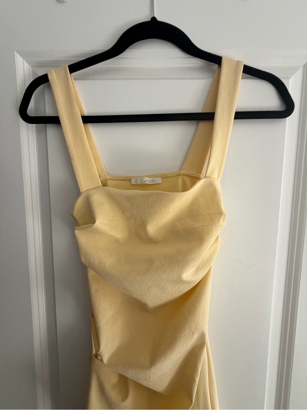 Zara Soft Butter Yellow Sleeveless Top